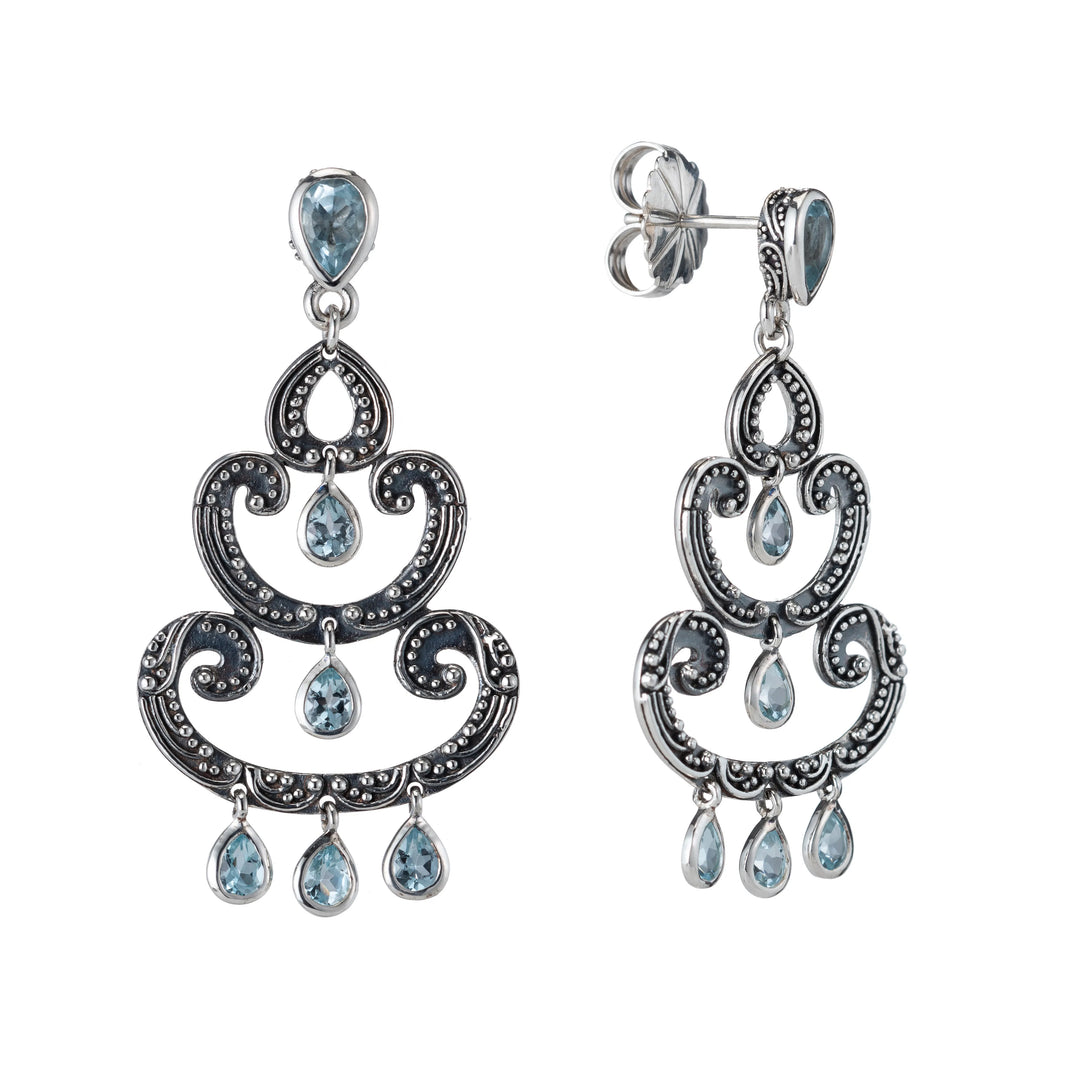 Small Chandelier Swirl Earring