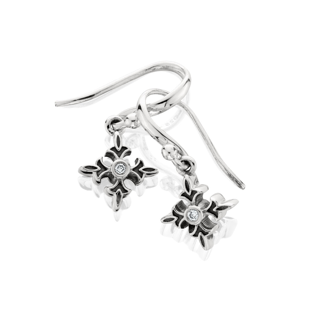 Logo Drop Earring - earring - KIR Collection - designer sterling silver jewelry