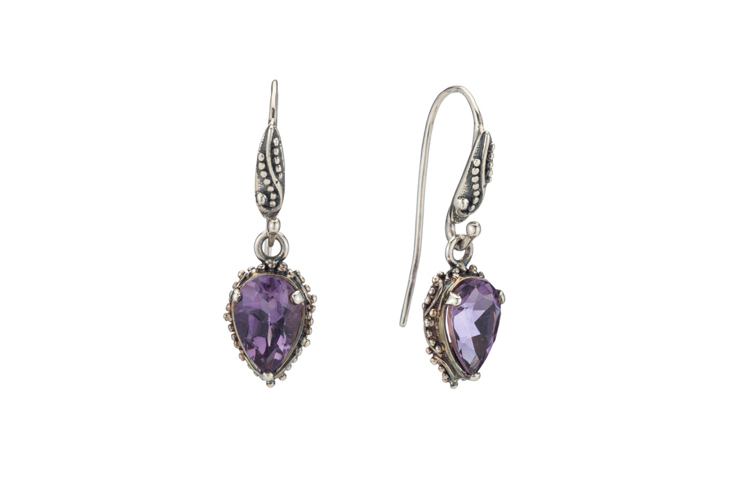 Reversed Susan Mini Drop Earrings - earring - KIR Collection - designer sterling silver jewelry