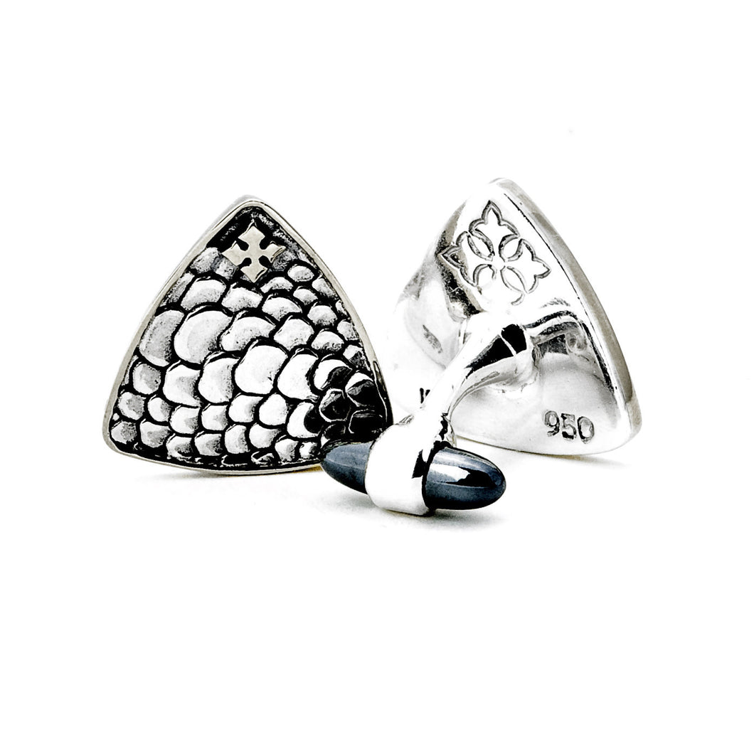 Georgie Pick Cuff Links - cufflink - KIR Collection - designer sterling silver jewelry