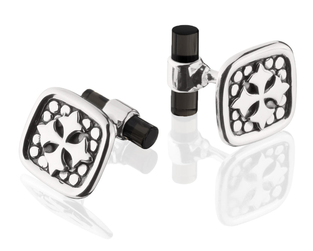 Davis Disk Cuff Links - cufflink - KIR Collection - designer sterling silver jewelry