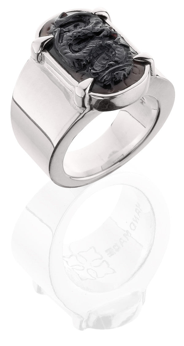 Mother of Pearl Rectangle Ring - ring - KIR Collection - designer sterling silver jewelry
