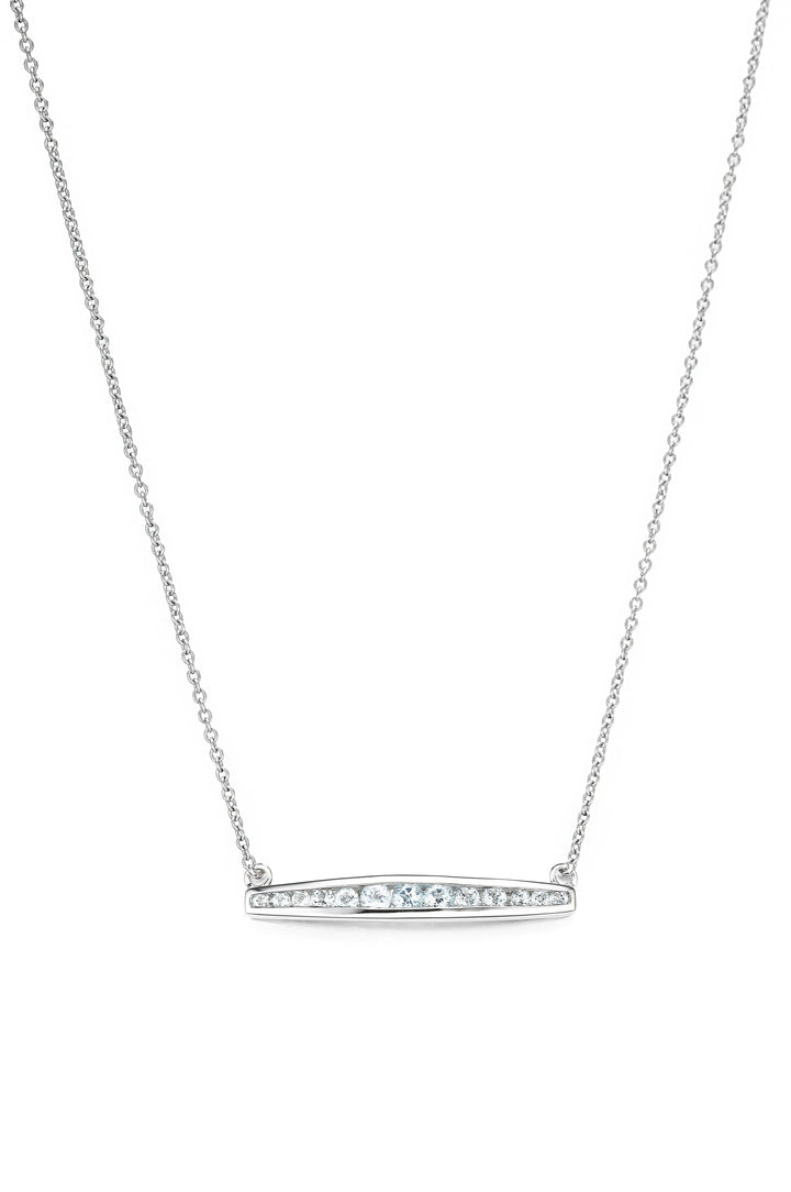 Channel Sideways Bar Necklace