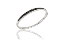 Channel Oval Bangle - bracelet - KIR Collection - designer sterling silver jewelry 