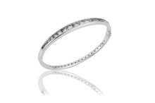 Channel Oval Bangle - bracelet - KIR Collection - designer sterling silver jewelry 