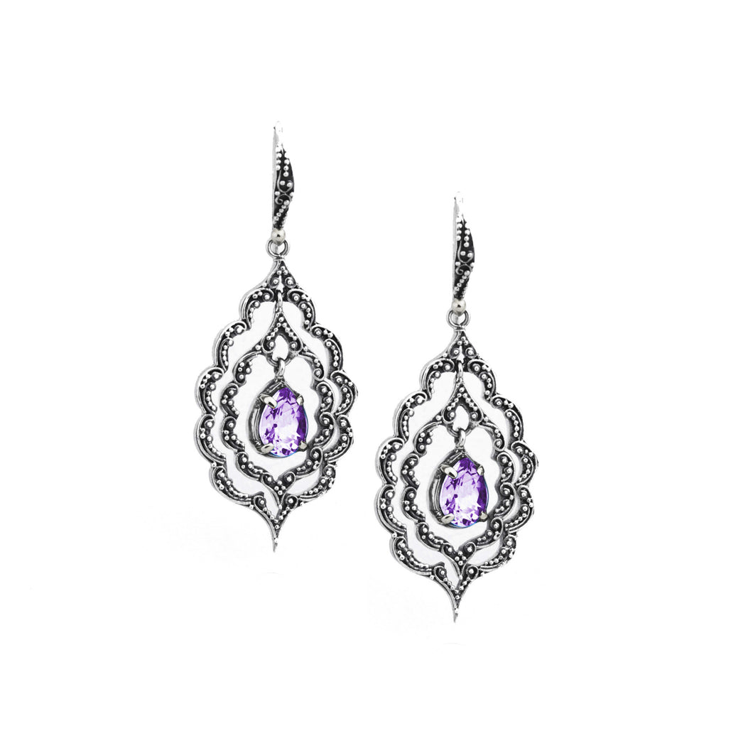 Marjorie Marquis Earrings - earring - KIR Collection - designer sterling silver jewelry 