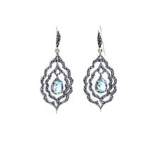 Marjorie Marquis Earrings - earring - KIR Collection - designer sterling silver jewelry 