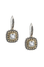 Tiffany Square Beaded Earrings - earring - KIR Collection - designer sterling silver jewelry 