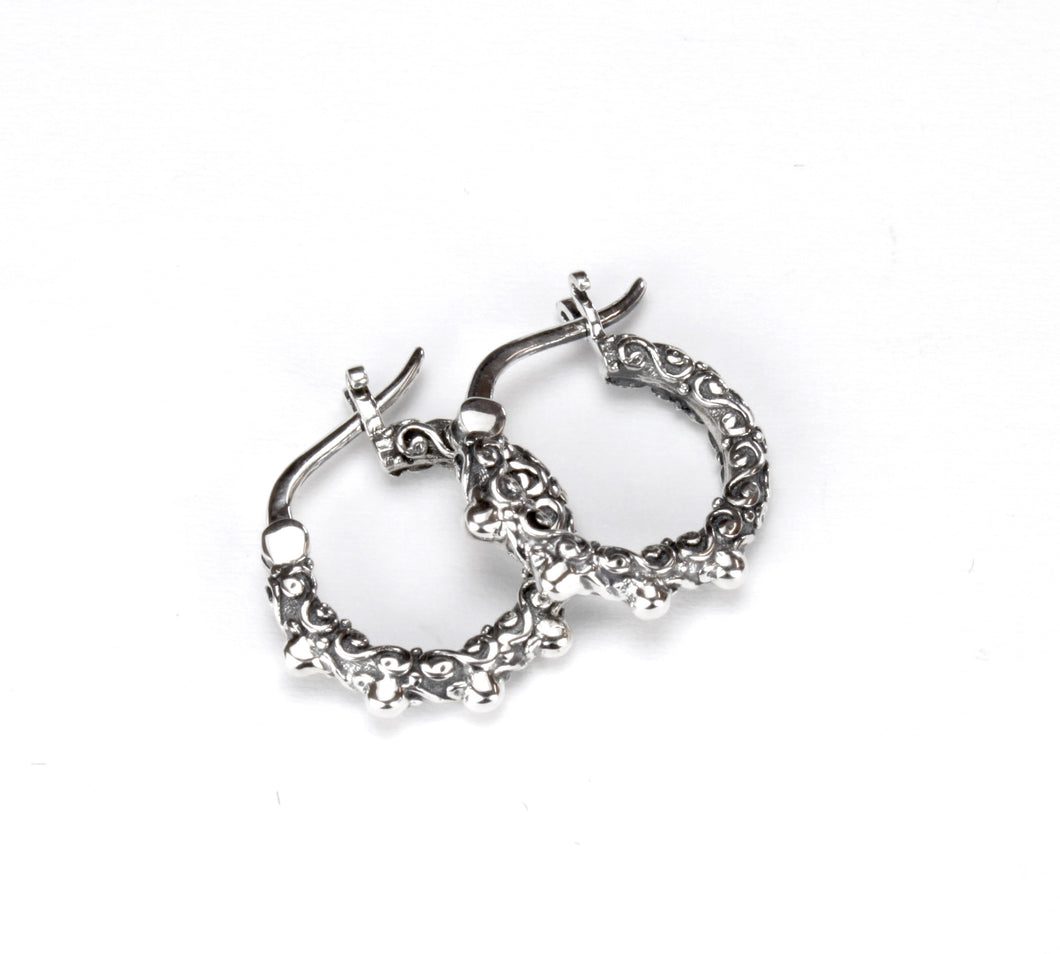 Jawan Small Hoop - earring - KIR Collection - designer sterling silver jewelry 