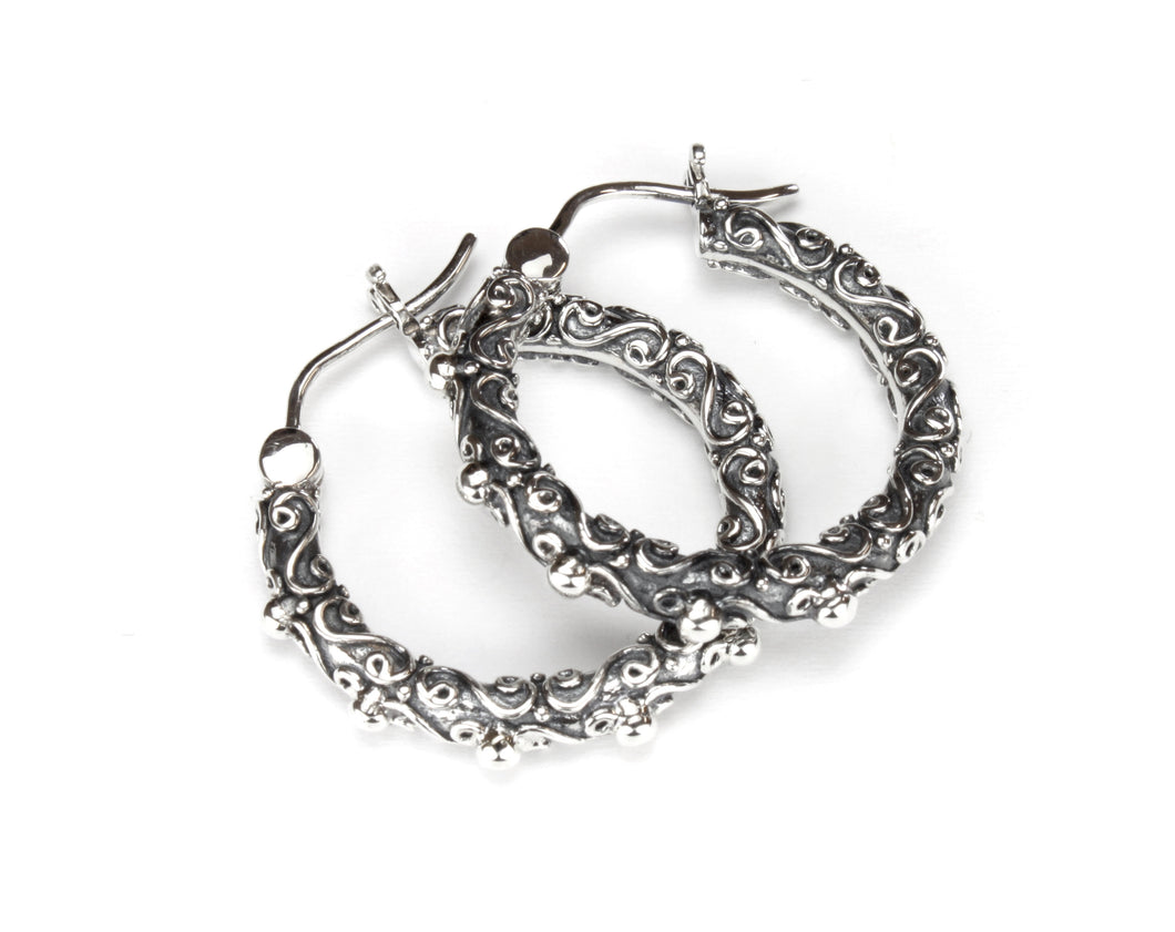 Jawan Medium Hoop - earring - KIR Collection - designer sterling silver jewelry 