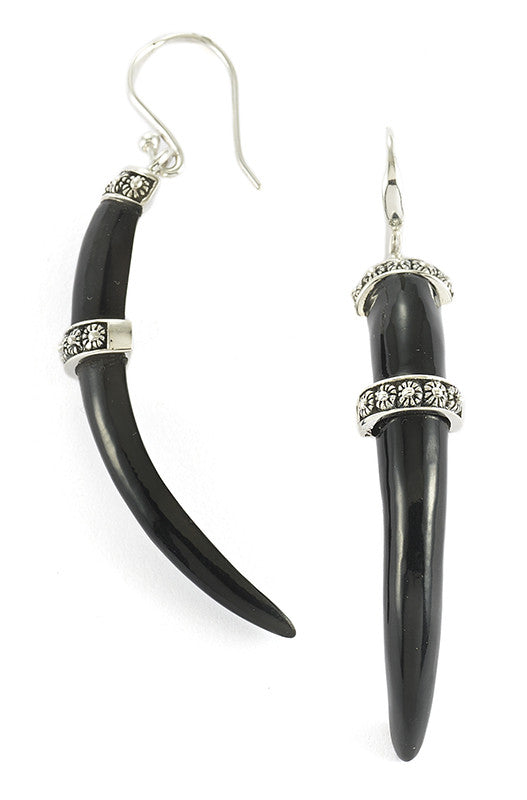 Tanduk Claw Earring - earring - KIR Collection - designer sterling silver jewelry 