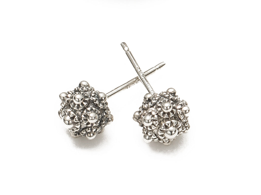 Stupa Studs - earring - KIR Collection - designer sterling silver jewelry 