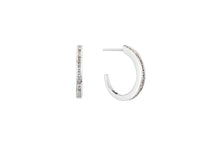 Channel Hoop Earring - earring - KIR Collection - designer sterling silver jewelry 