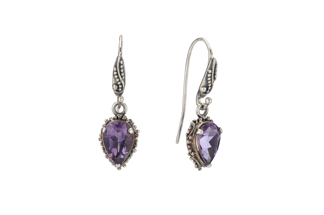 Reversed Susan Mini Drop Earrings - earring - KIR Collection - designer sterling silver jewelry 