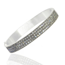 Gemstone Pave Hinged Bracelet