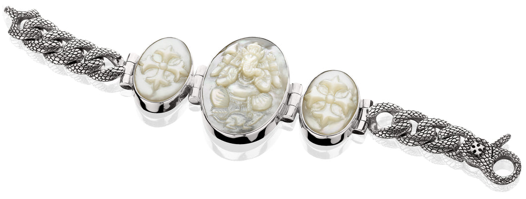 Madison Three Carving Bracelet - bracelet - KIR Collection - designer sterling silver jewelry 