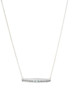 Channel Sideways Bar Necklace - necklace - KIR Collection - designer sterling silver jewelry 