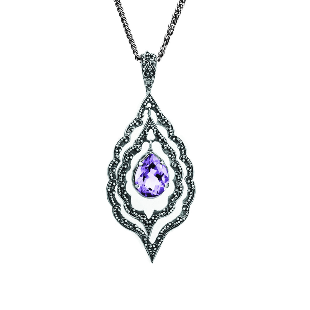 Marjorie Marquis Pendant - pendant - KIR Collection - designer sterling silver jewelry 