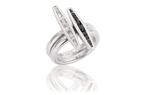 Channel Vertical Ring - ring - KIR Collection - designer sterling silver jewelry 