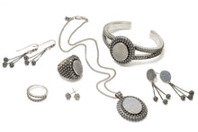 Stupa Drusy Earring - earring - KIR Collection - designer sterling silver jewelry 
