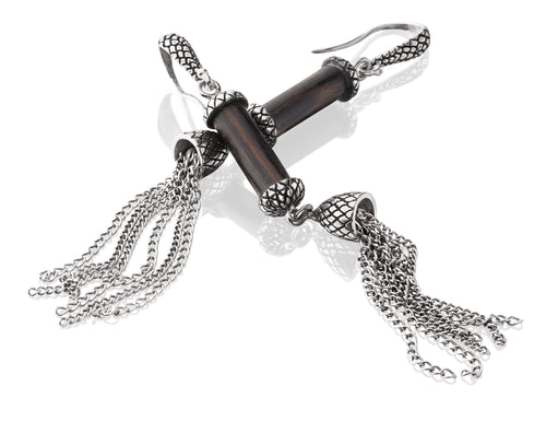 Asmara Pipes Earring - earring - KIR Collection - designer sterling silver jewelry 