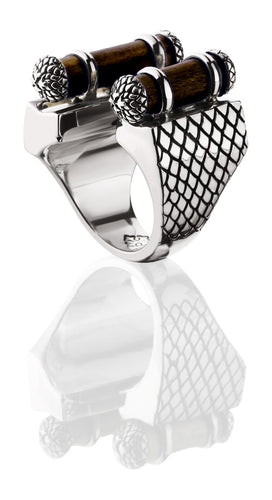 Asmara Pipes Ring - ring - KIR Collection - designer sterling silver jewelry 